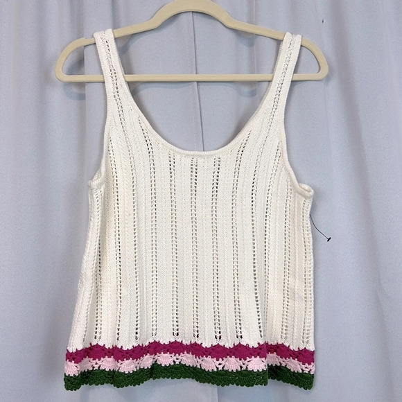 OhMg Open Knit Multi Color Tank Top Size M - Picture 1 of 6